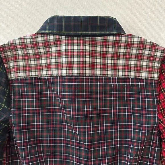 Polo Ralph Lauren Girls 5 Plaid Poplin Shirt Dress Holiday Christmas Red Blue - Picture 8 of 8